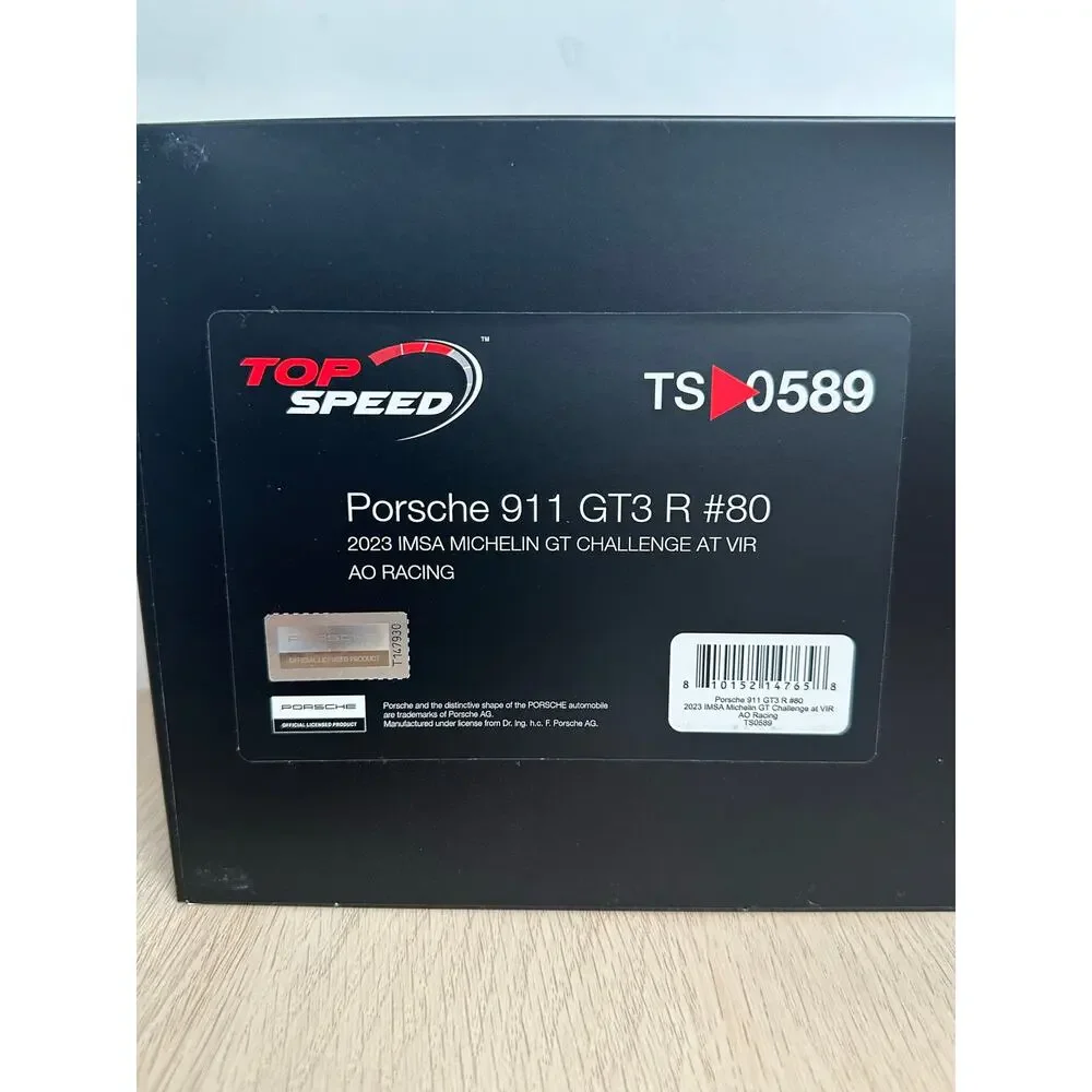 Rare Porsche 911 GT3 R (992) 1:18 Top Speed Model Car - New
